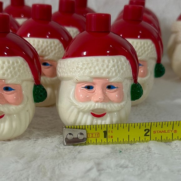 Vintage Santa Head Blow Mold String Light Covers Set Of 20 Rare Christmas! 🎅 - Picture 10 of 10